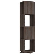Shumee otočná skříňka šedá a dub sonoma 34,5×34,5×147,5 cm dřevotříska, 339561 - Knihovna