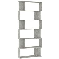 Shumee zástěna betonově šedá 80×24×192 cm dřevotříska, 800094 - Knihovna