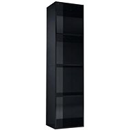 Shumee TV skříň černá vysoký lesk 36×30×143 cm dřevotříska  , 800151 - Knihovna