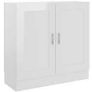 Shumee  bílá s vysokým leskem 82,5×30,5×80 cm dřevotříska, 802711 - Knihovna