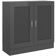 Shumee  šedá s vysokým leskem 82,5×30,5×80 cm dřevotříska, 802713 - Knihovna
