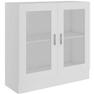 Shumee prosklená skříň bílá 82,5×30,5×80 cm dřevotříska, 802741 - Knihovna