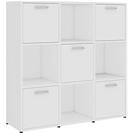 Shumee  bílá 90×30×90 cm dřevotříska, 802930 - Shelving Unit