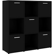 Shumee  černá 90×30×90 cm dřevotříska, 802931 - Shelving Unit