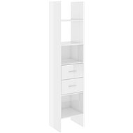 Shumee  bílá s vysokým leskem 40×35×180 cm dřevotříska, 803422 - Knihovna