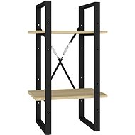 Shumee  se 2 policemi dub sonoma 40×30×70 cm dřevotříska, 806410 - Knihovna