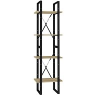 Shumee  se 4 policemi dub sonoma 40×30×140 cm dřevotříska, 806420 - Knihovna