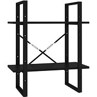 Shumee  se 2 policemi černá 60×30×70 cm dřevotříska, 806428 - Knihovna