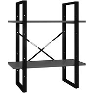Shumee  se 2 policemi šedá 60×30×70 cm dřevotříska, 806429 - Shelving Unit