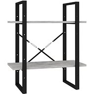 Shumee  se 2 policemi betonově šedá 60×30×70 cm dřevotříska, 806431 - Knihovna