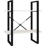 Shumee  se 2 policemi bílá 60×30×70 cm masivní borovice, 806433 - Knihovna