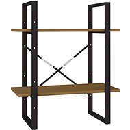 Shumee  se 2 policemi medově hnědá 60×30×70cm masivní borovice, 806435 - Knihovna
