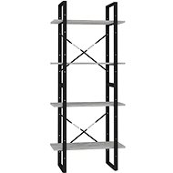 Shumee  se 4 policemi betonově šedá 60×30×140 cm dřevotříska, 806441 - Knihovna