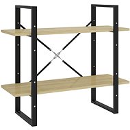 Shumee  se 2 policemi dub sonoma 80×30×70 cm dřevotříska, 806450 - Knihovna