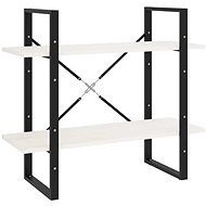 Shumee  se 2 policemi bílá 80×30×70 cm masivní borovice, 806453 - Knihovna