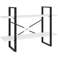 Shumee  se 2 policemi bílá 100×30×70 cm dřevotříska, 806467 - Knihovna