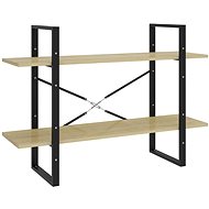 Shumee  se 2 policemi dub sonoma 100×30×70 cm dřevotříska, 806470 - Knihovna
