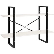 Shumee  se 2 policemi bílá 100×30×70 cm masivní borovice, 806473 - Knihovna