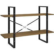 Shumee  se 2 policemi hnědá 100×30×70 cm masivní borovice, 806475 - Knihovna