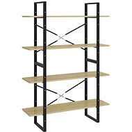 Shumee  se 4 policemi dub sonoma 100×30×140 cm dřevotříska, 806480 - Knihovna
