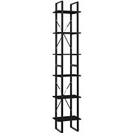 Shumee  se 6 policemi černá 40×30×210 cm dřevotříska, 806498 - Knihovna