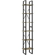 Shumee  se 6 policemi dub sonoma 40×30×210 cm dřevotříska, 806500 - Knihovna