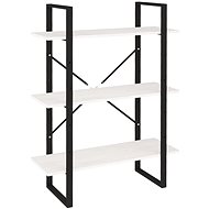 Shumee  se 3 policemi bílá 80×30×105 cm masivní borovice, 806533 - Knihovna