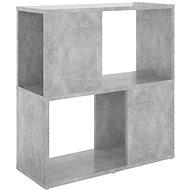 Shumee  betonově šedá 60×24×63 cm dřevotříska, 809066 - Knihovna
