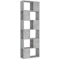 Shumee dělící stěna betonově šedá 60×24×186 cm dřevotříska, 809102 - Knihovna