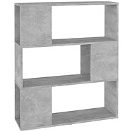 Shumee dělící stěna betonově šedá 80×24×94 cm dřevotříska, 809129 - Knihovna