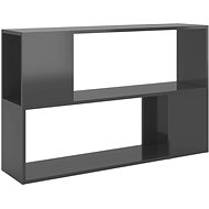 Shumee  šedá s vysokým leskem 100×24×63 cm dřevotříska, 809178 - Knihovna