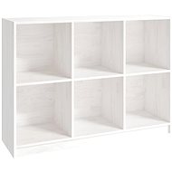 Shumee  bílá 104×33×76 cm masivní borovice, 809967 - Knihovna