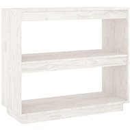 Shumee  bílá 80×35×71 cm masivní borovice, 810880 - Knihovna