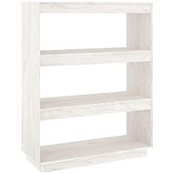 Shumee dělící stěna bílá 80×35×103 cm masivní borovice, 810885 - Shelving Unit