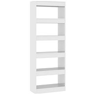 Shumee dělicí stěna bílá vysoký lesk 60×30×166 cm dřevotříska , 811679 - Shelving Unit