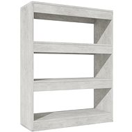 Shumee dělicí stěna beton šedá 80×30×103 cm kompozitní dřevo, 811704 - Knihovna