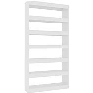 Shumee dělicí stěna bílá lesklá 100×30×198cm kompozitní dřevo, 811778 - Knihovna