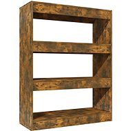 Shumee dělicí stěna kouřový dub 80×30×103 cm kompozitní dřevo, 813617 - Knihovna