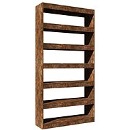 Shumee dělicí stěna kouřový dub 100×30×198cm kompozitní dřevo, 813641 - Knihovna