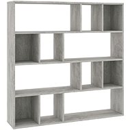 Shumee  dělící stěna betonově šedá 110×24×110 cm dřevotříska, 800364 - Knihovna