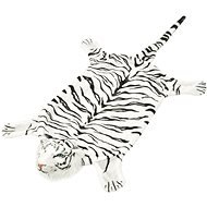 Plyšový koberec tiger 144 cm biely - Koberec