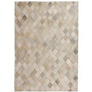 Carpet Patchwork Genuine Leather 160x230cm Diamonds Grey - Carpet