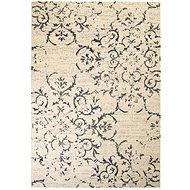 Modern rug with floral pattern 80x150 cm beige-blue - Carpet