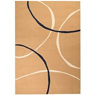 Modern carpet with a circular pattern 80x150 cm brown - Carpet