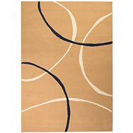 Modern carpet with a circular pattern 120x170 cm brown - Carpet