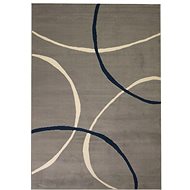 Modern carpet with a circular pattern 160x230 cm gray - Carpet