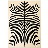 Modern carpet with zebra pattern 80x150 cm beige-black - Carpet