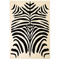 Modern carpet with zebra pattern 140x200 cm beige-black - Carpet