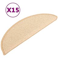 Kobercové nášlapy na schody 15 ks krémové 65 x 21 x 4 cm - Nášlapy na schody