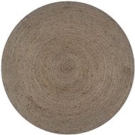 Handmade jute carpet round 90 cm gray - Carpet
